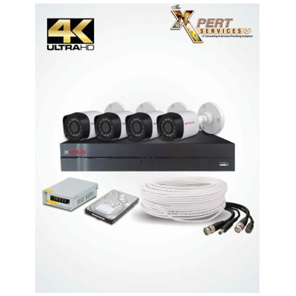 2MP - 4 UHD IP CAMERAS PACKAGE (CPPLUS)