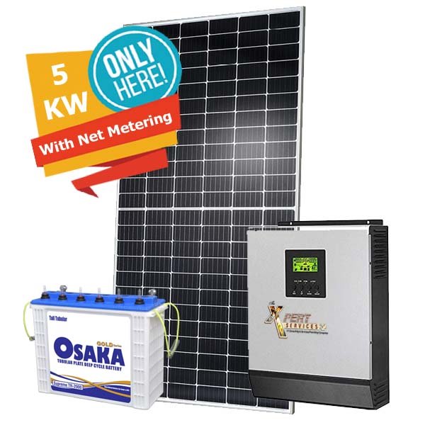 5KW Solar Hybrid System Package ( With Net Metering )