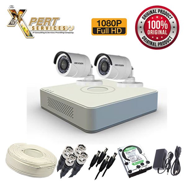 2MP - 2 FHD CCTV Cameras Solution (HikVision)