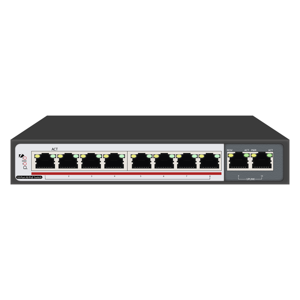 Polllo10-Port Gigabit AI PoE PLN-1108GB