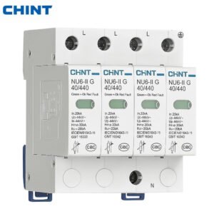 Chint SPD | 4-Pole 440V AC Surge Protection Device for Lightning & Overvoltage Protection | DIN Rail Mount (AR-002480) | Alladin Store Solar