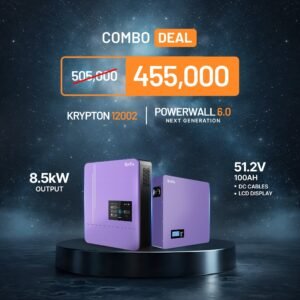 Knox Krypton 12002 8.5KW Hybrid Solar Inverter with Powerwall 6.0 51.2V 100Ah Battery – Heavy-Duty Solar Combo Deal (AR-003140) | Knox Solar