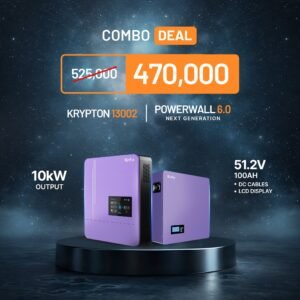 Knox Krypton 13002 10KW Solar Inverter Combo with Powerwall 6.0 51.2V 100Ah Lithium Battery (AR-003141) | Knox Solar