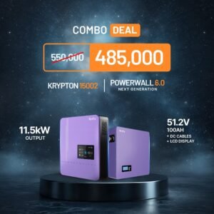 Knox Krypton 15002 11.5KW Solar Inverter Combo with Powerwall 6.0 51.2V 100Ah Lithium Battery (AR-003142) | Knox Solar