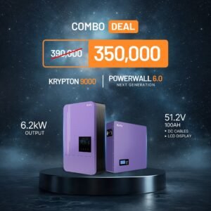 Knox Krypton 9000 6.2KW Hybrid Solar Inverter with Powerwall 6.0 51.2V 100Ah Battery – Premium Solar Energy Solar Combo Deal (AR-003138) | Knox Solar