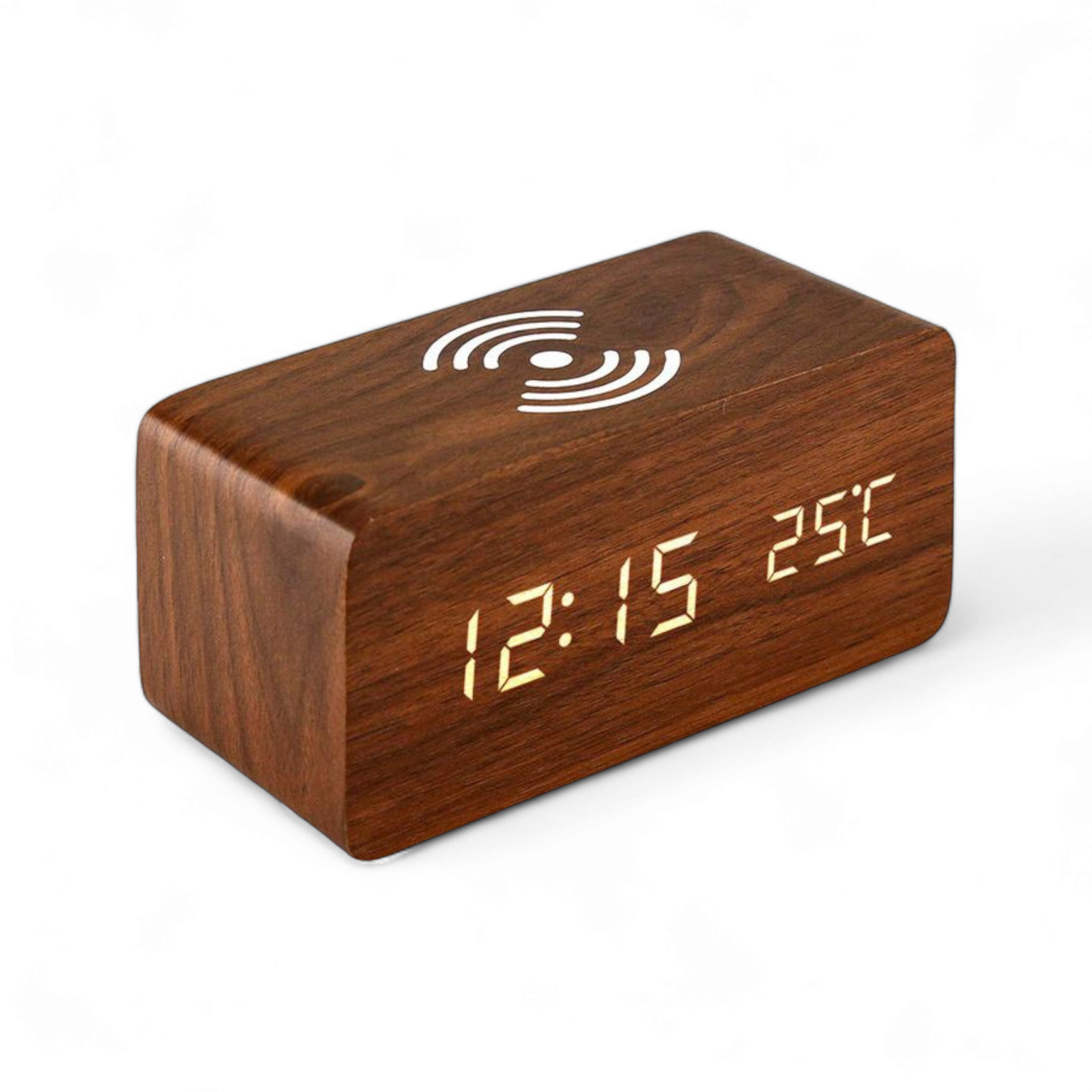 Digital Alarm Clock with Wireless Phone Charger Beep Clock with temperature display (AR-000475) | Alladin Store Solar