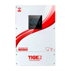 Tiger T-11000+ Diamond Series 8kW Hybrid solar Inverter With 11000W PV | Built-in WiFi | Dual Output | RGB Lights | Touch Display IP66 (AR-002050) | Tiger Solar Solar