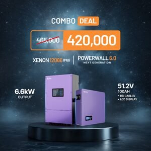 Knox Xenon 12066 6.6KW IP66 Solar Inverter Combo with Powerwall 6.0 (51.2V 100Ah) – Waterproof Hybrid Energy Storage System (AR-003145) | Knox Solar