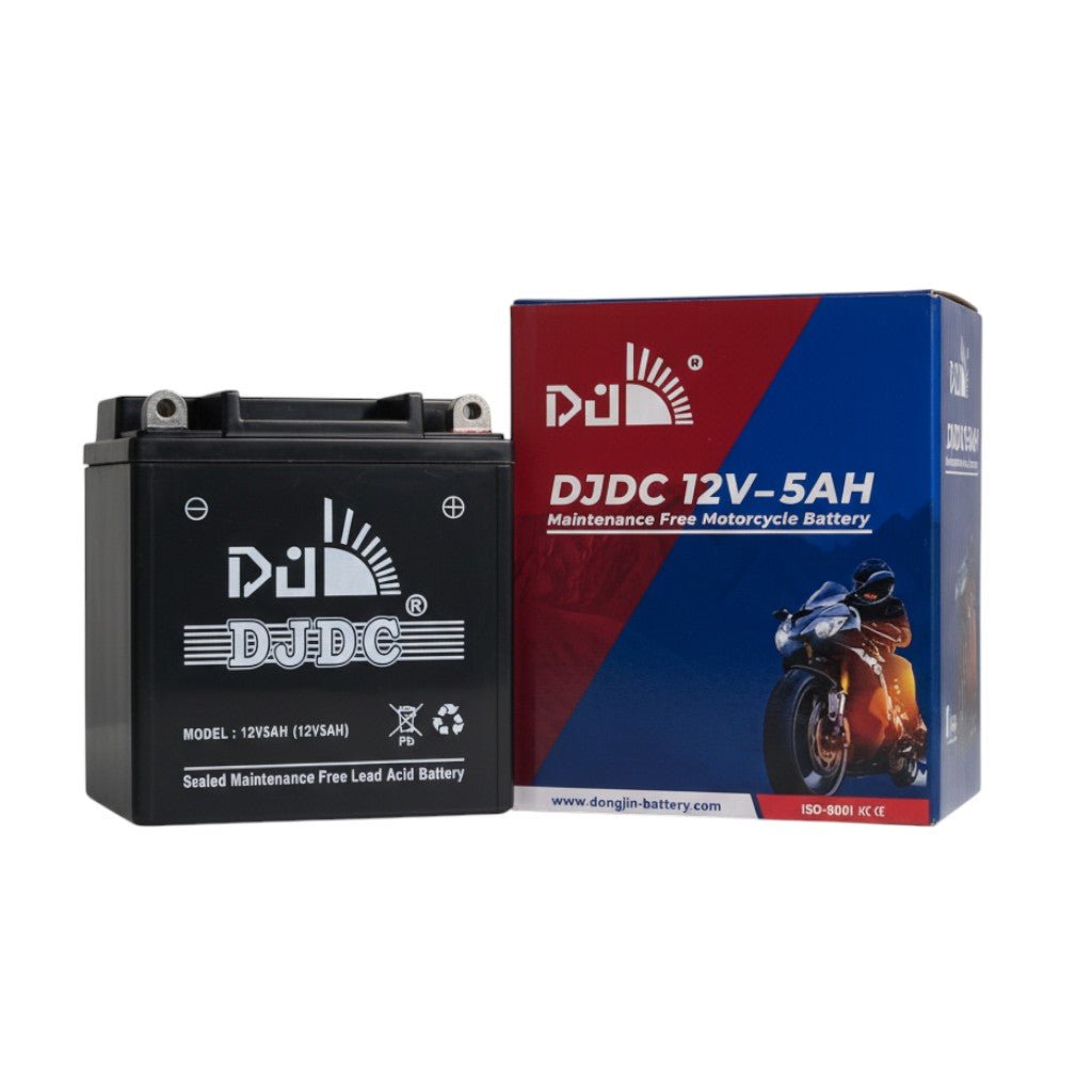 DJDC 12V 5Ah Maintenance-Free Motorcycle Battery – Reliable Power & Long-Lasting Performance (AR-002781) | DJDC Solar