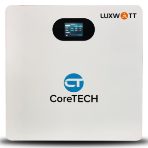 CoreTech LUXWATT 51.2V 100Ah Wall-Mount LiFePO₄ Battery – 5.12kWh Solar Energy Storage with Touchscreen, WiFi & BMS (ES-BOX42) (AR-002937) | CoreTech Solar