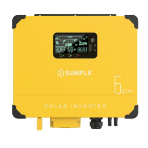 Sunflex SG-6000 Pro 6KW Solar Storage Inverter – IP54 Hybrid Inverter with Dual AC Input/Output & Battery Support (AR-003122) | Sunflex Solar