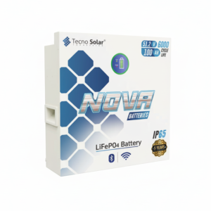 Tecno Solar Nova 51.2V 100Ah Wall-Mounted LiFePO₄ Battery – 5.12kWh Smart Energy Storage with BMS, IP65 & CAN/RS485 (AR-002953) | Tecno Solar Solar