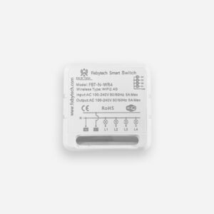 FBT-N-WR Mini Smart Switch 5A 4 Gang Works with Smart Life App Alexa Google Home (AR-002687) | Fix By Tech Solar